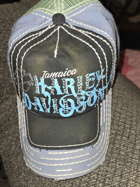 Harley-Davidson Other - Harley Davidson Dad Hat Cap Strap Back Bahamas Distressed Frayed Worn Adult